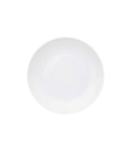 Lot de 6 Assiettes Plates Réutilisables Square 25cm Blanc