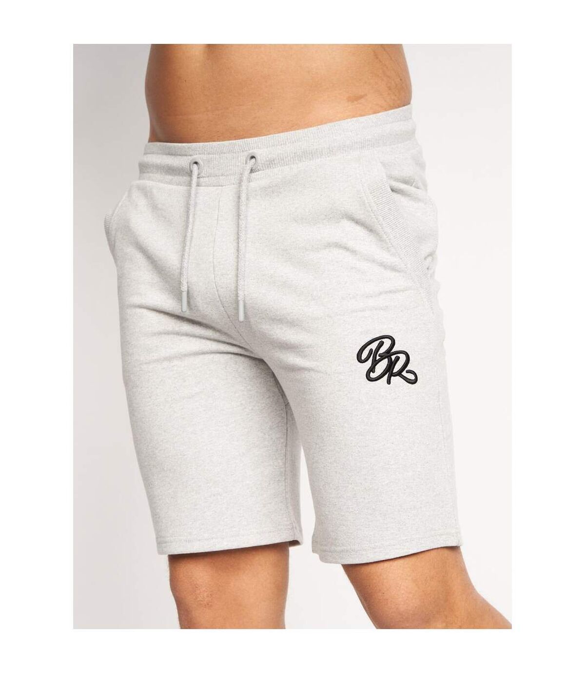 Born Rich Mens Mykar Sweat Shorts (Light Grey Marl)