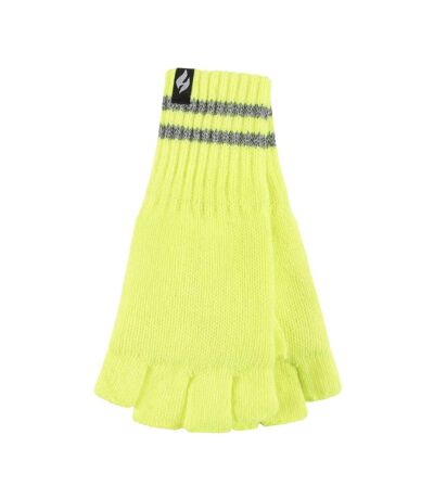 Heat Holders - 1 Paire Homme Gants Demi Doigt Hiver Thermique Polaire