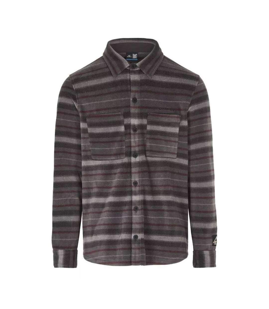 Chemise grises/bordeaux homme o'neill superfleece-1