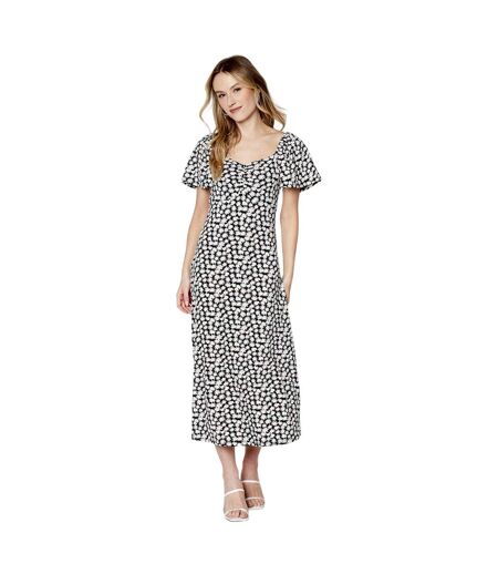 Robe mi-longue femme blanc / noir Dorothy Perkins