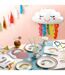 Lot de 6 Gobelets Jetables Nuage Rainbow 23cl Blanc-2