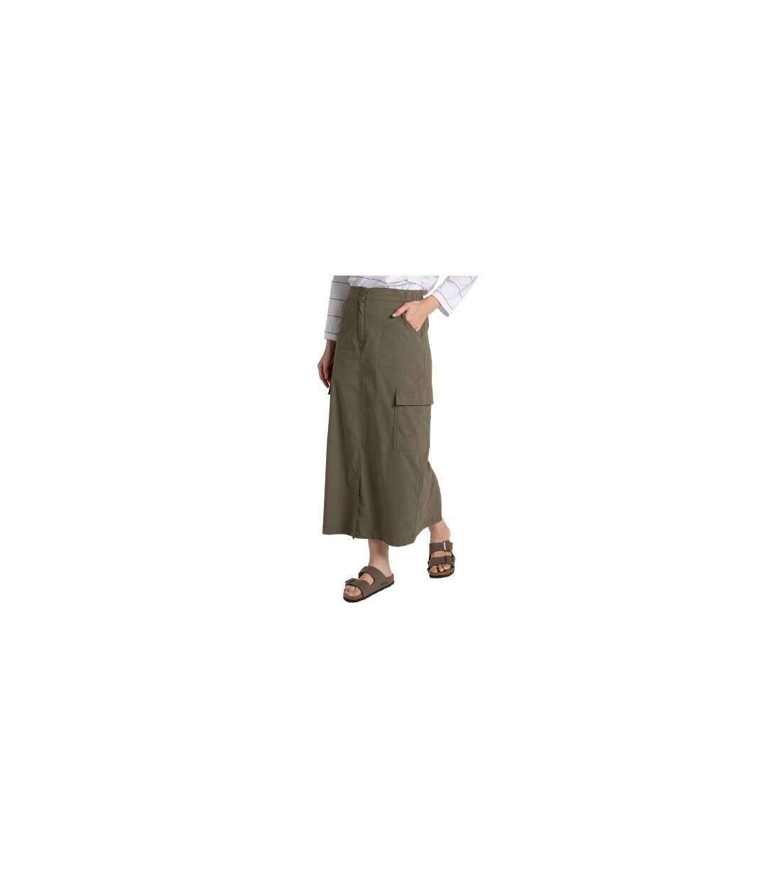Womens/ladies Pro Nosilife Midi Skirt Wild Olive Craghoppers-1