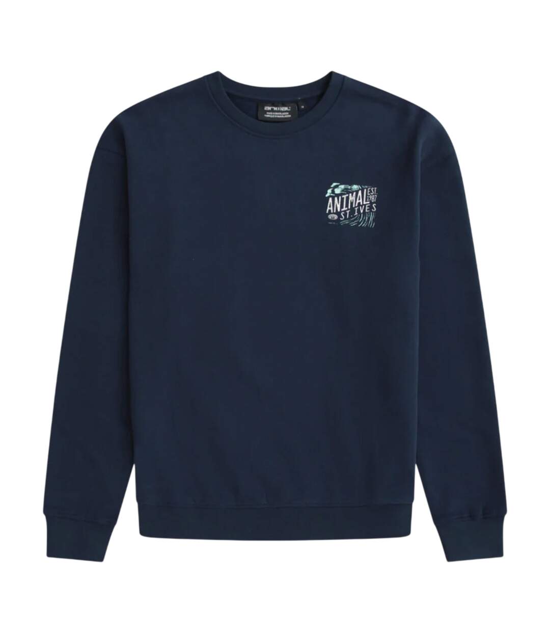 Sweat St Ives Homme Bleu Marine Animal-1