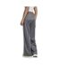Womens/ladies 3 Stripes Mid Rise Wide Leg Trousers Grey Adidas-2