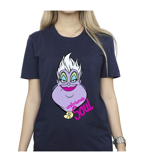 Disney Womens/Ladies Villains Ursula Unfortunate Soul Cotton Boyfriend T-Shirt (Bleu marine) - UTBI47142