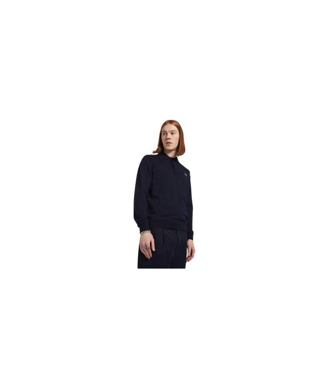 Polo Manches Longues Classic Homme Bleu Marine Fred Perry-1
