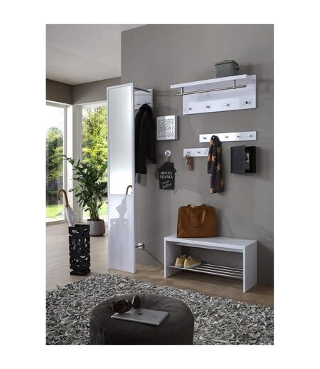 Boîte à Clés Métal Design 24cm Blanc