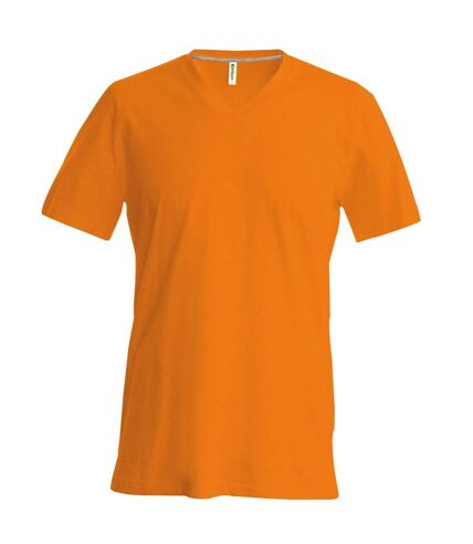 T-shirt manches courtes col V - K357 - orange - homme