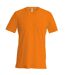 T-shirt manches courtes col V - K357 - orange - homme