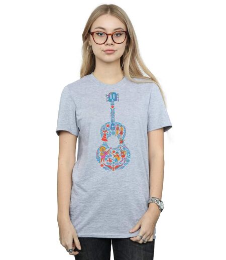 Disney - T-shirt COCO GUITAR PATTERN - Femme (Gris chiné) - UTBI16466