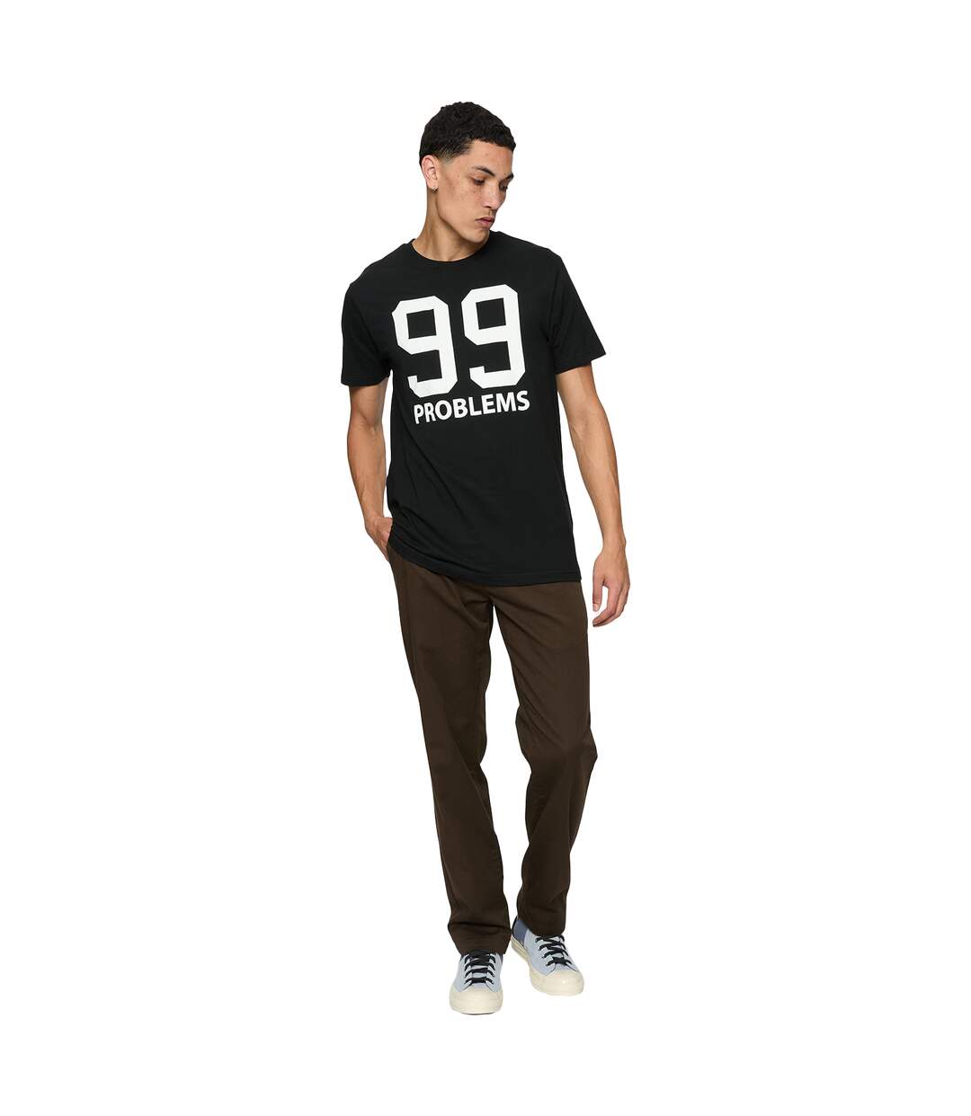 T-shirt Hommes 99 Problèmes Noir Mister Tee-1