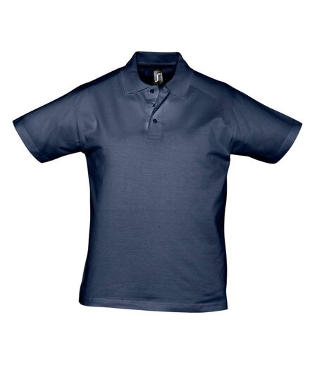 SOLS Mens Prescott Jersey Short Sleeve Polo Shirt (French Navy) - UTPC326