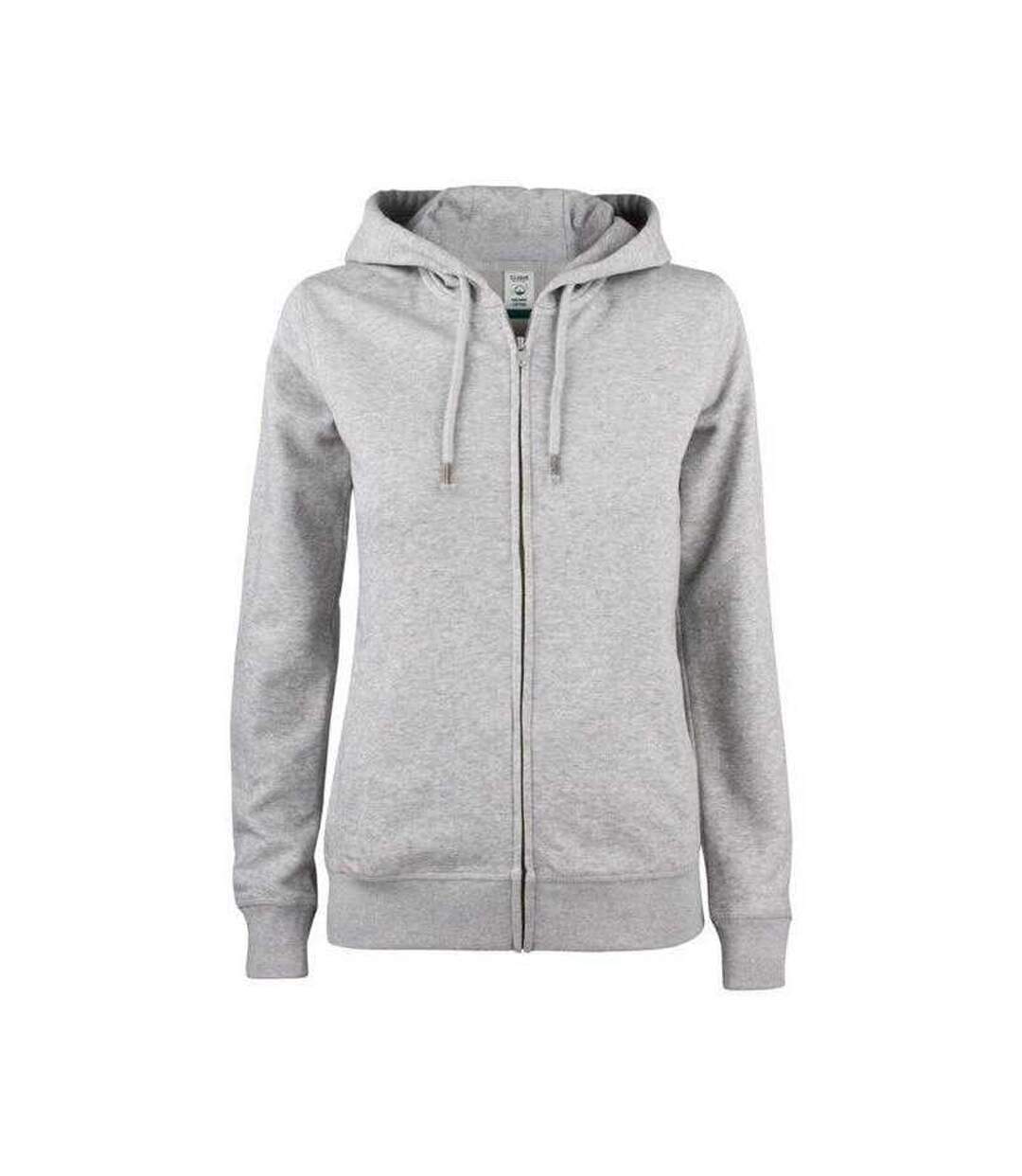 Veste À Capuche Premium Femme Gris Chiné Clique-1