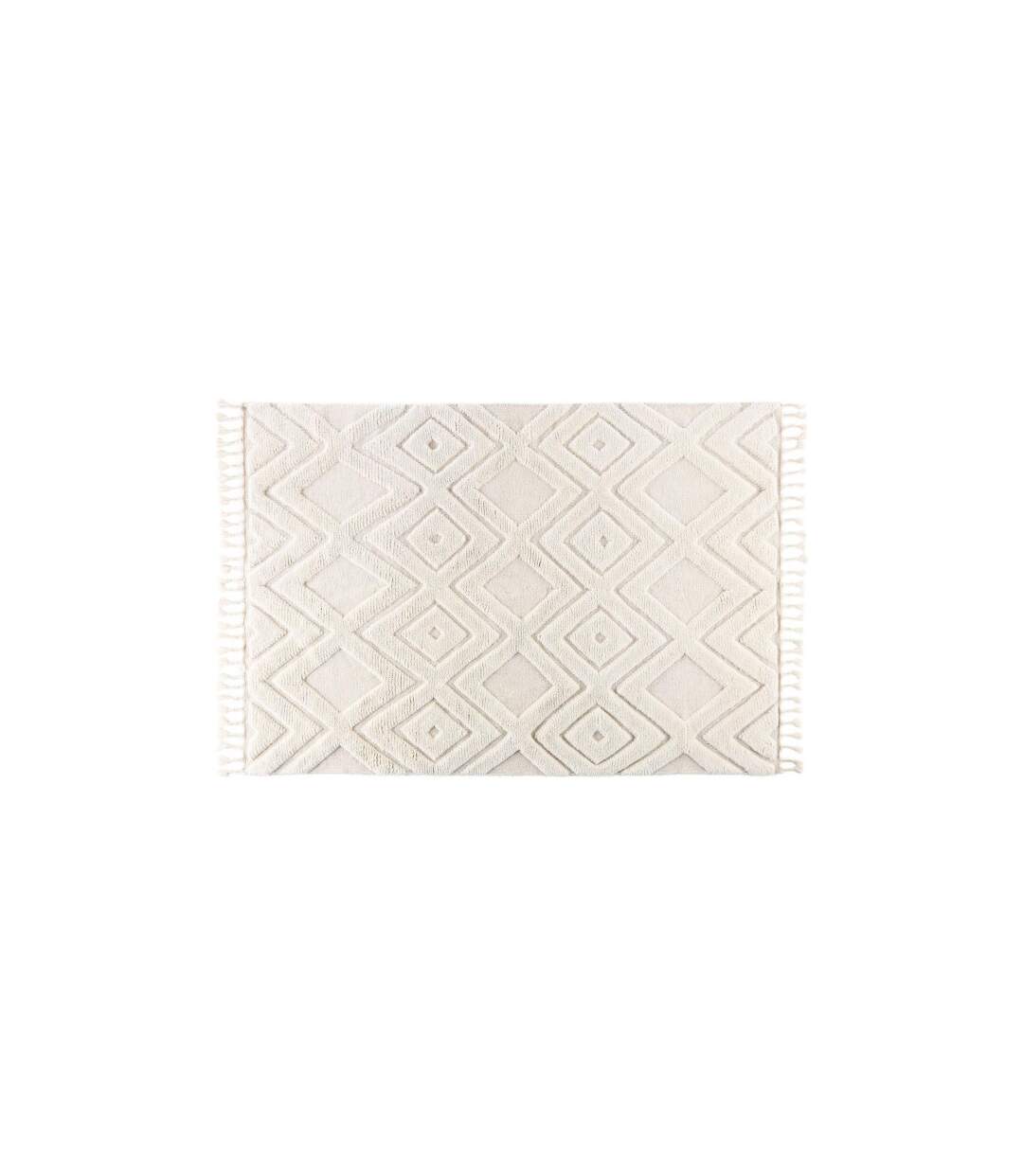 Tapis Déco en Laine Dahlia 200x300cm Blanc-1