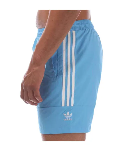 Short De Bain Motif/style 3 Rayures Originals Homme Bleu Adidas