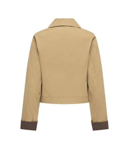 Veste marron femme only orchid life contrast