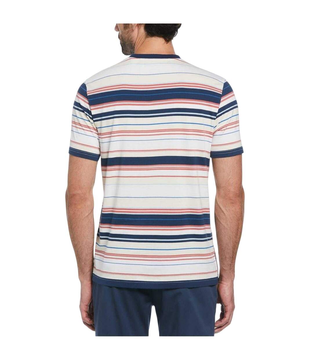 Mens Striped Crew Neck T-shirt Birch Original Penguin-2