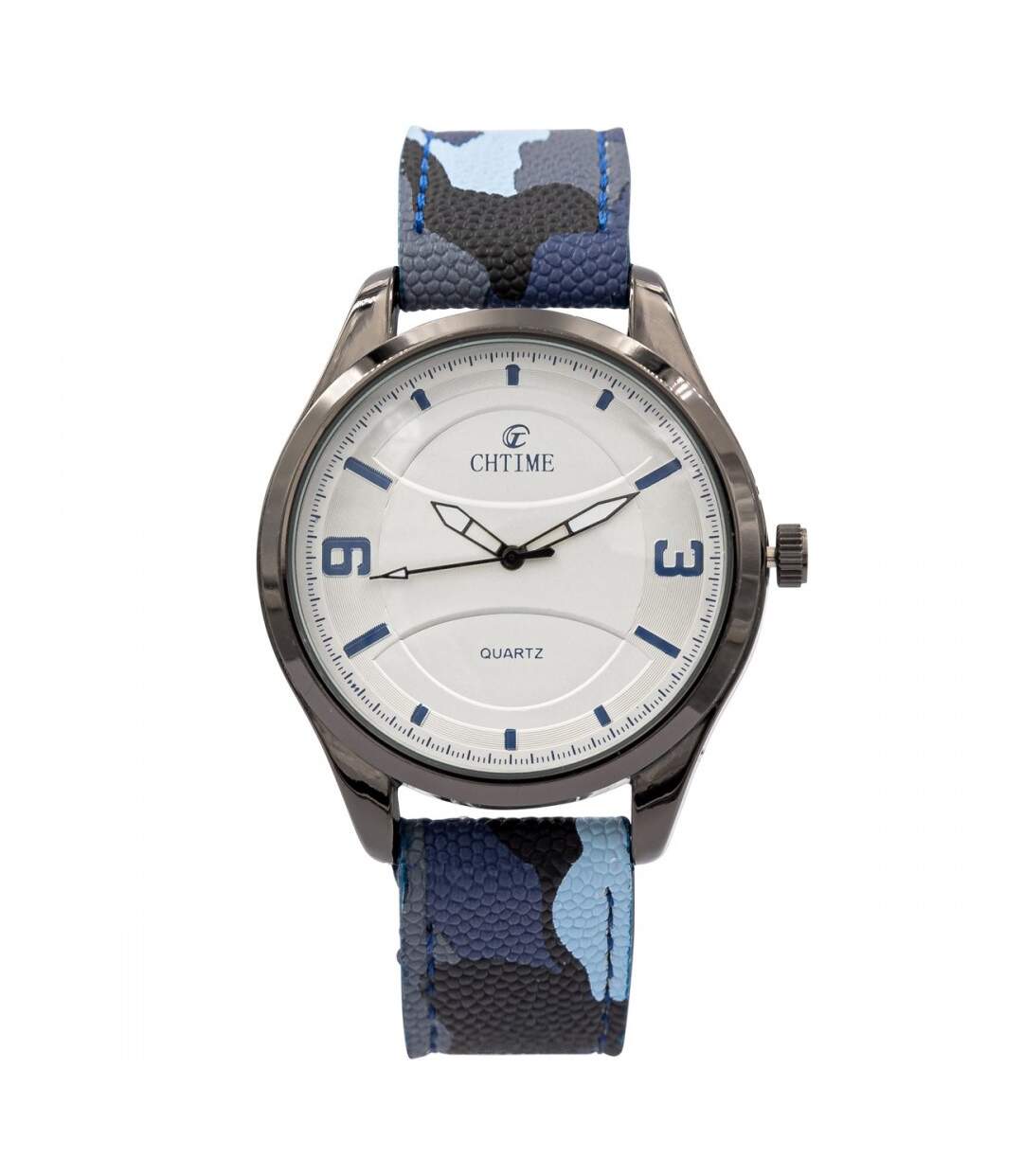 Montre Homme tendance Camouflage Bleu CHTIME