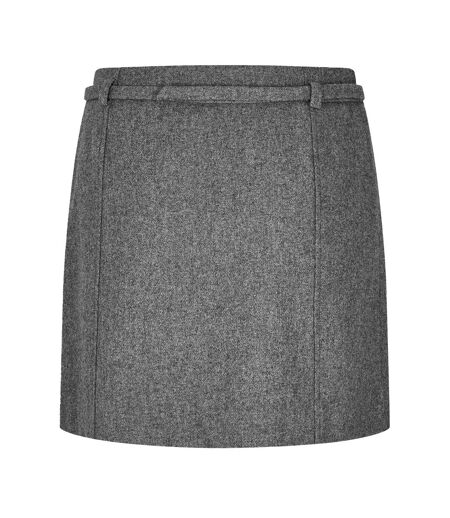 Womens/ladies Lexa Wool Blend Mini Skirt Grey Melange Edited
