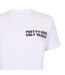 Womens/ladies Graphic Print Short-sleeved T-shirt White Pink Pretty Boy Ugly World-2