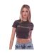 T-shirt Court Bling Bounce Femme Gris Off White-3