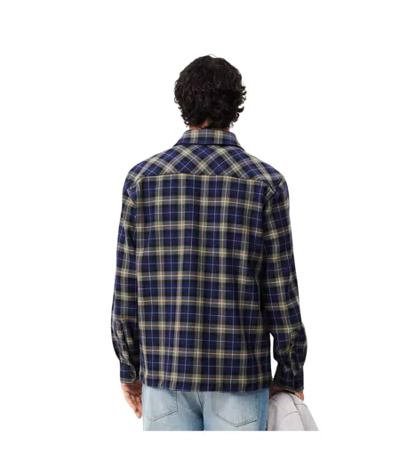 Surchemise Style À Carreaux Homme Bleu Marine Lacoste