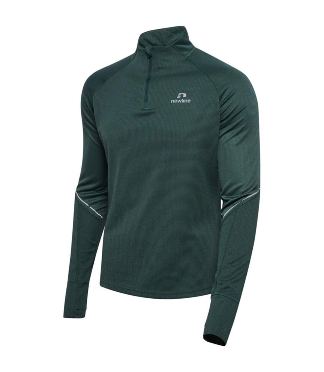 Mens Power Logo Half Zip Track Top Green Gables Newline-3