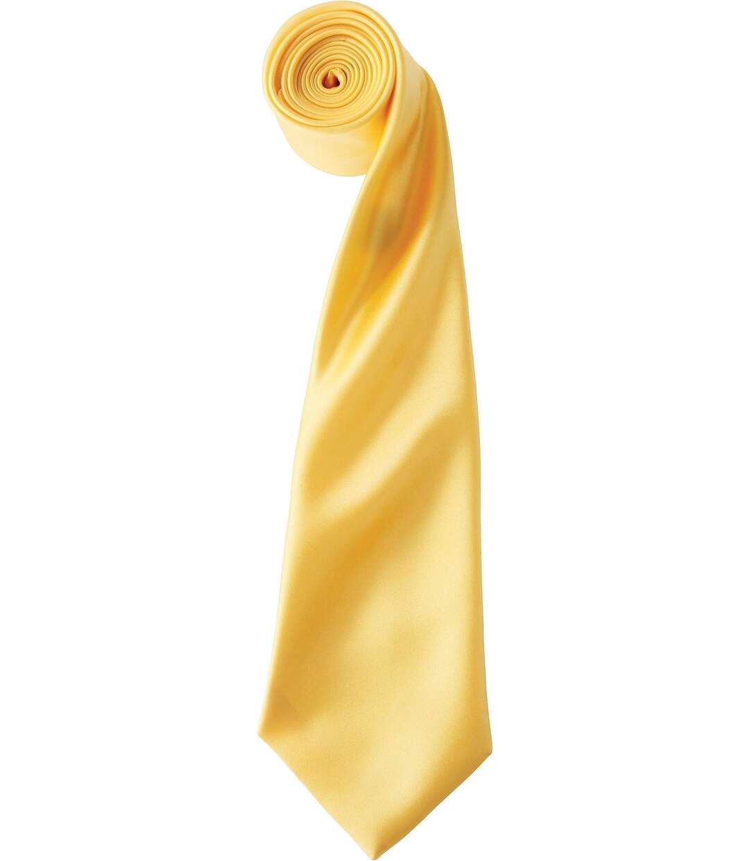 Cravate satin unie - PR750 - jaune foncé-2