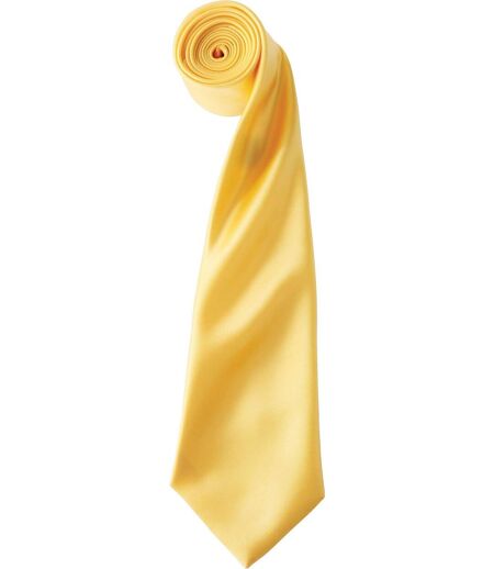 Cravate satin unie - PR750 - jaune foncé