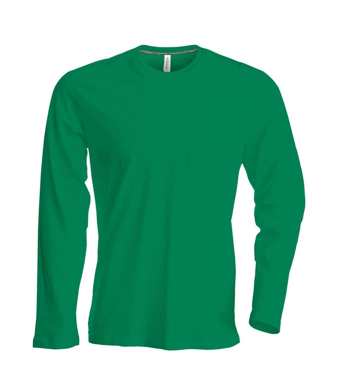 T-shirt manches longues col rond - K359 - vert kelly - homme