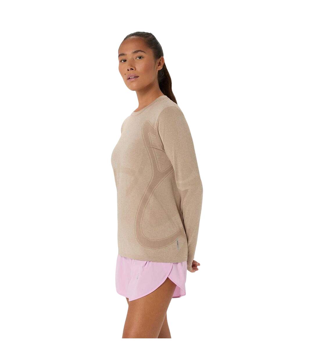 T-shirt Road Femme Gris Clair Asics-1