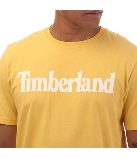 Mens Northwood Wordmark Cotton Crew Neck T-shirt Yellow Timberland