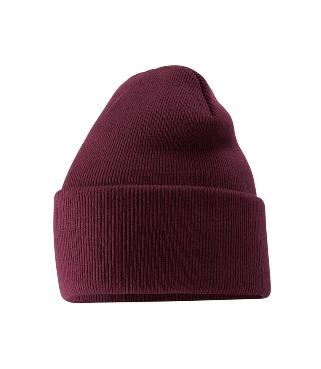Bonnet À Revers Original Adulte Bordeaux Beechfield-1