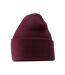 Bonnet À Revers Original Adulte Bordeaux Beechfield-1