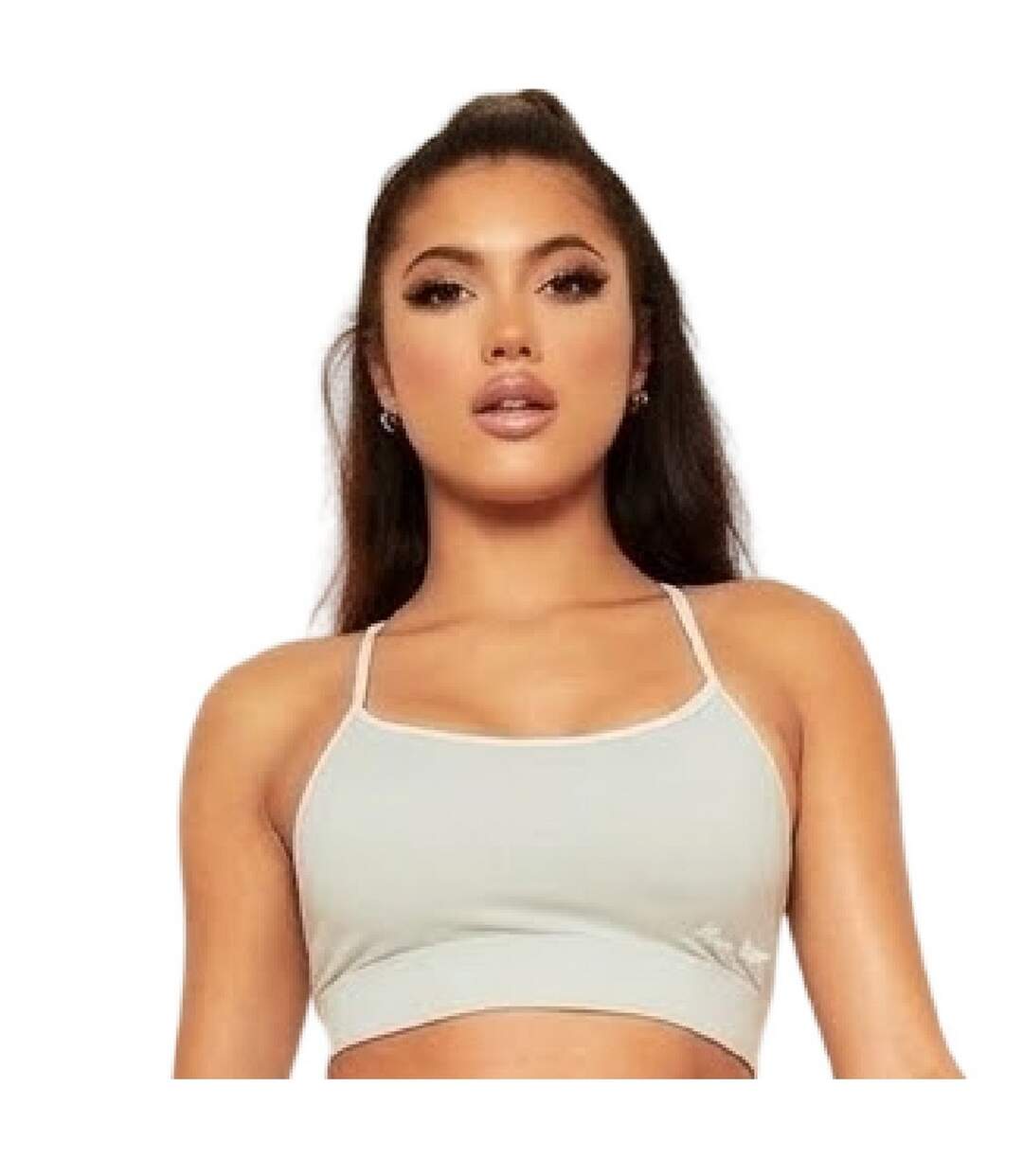 Brassière De Sport Motif/style Blocs De Couleurs Femme Vert Missy Empire-4
