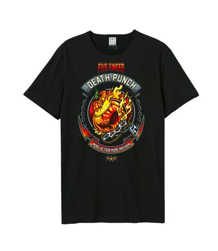 T-shirt fire adulte noir Amplified