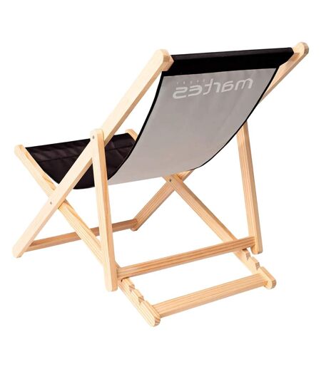 Chaise Sunbed Ms Taille Unique Noir Blanc Martes Essential