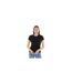 Womens/ladies Logo Ribbed Fitted T-shirt Black Tommy Jeans-1