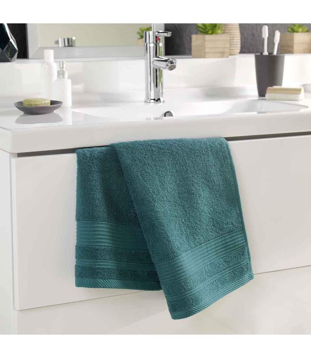 Serviette de Toilette Tendresse 50x90cm Émeraude-2