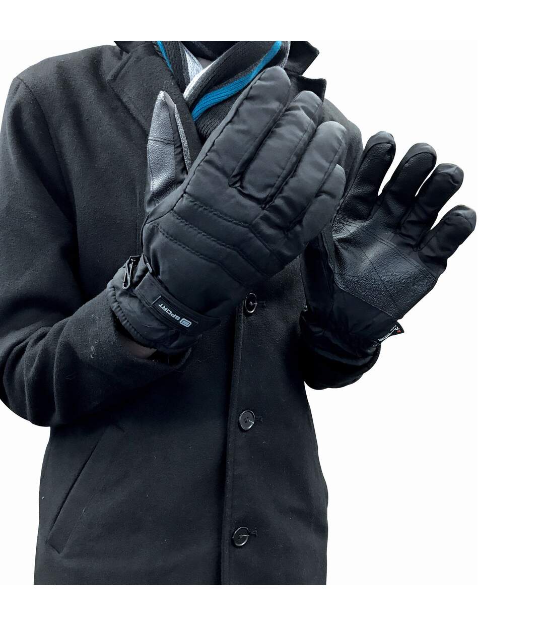 Mens 3M Thinsulate 40 gram Thermal Insulated Waterproof Ski Gloves-5