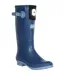 Womens/ladies Fairweather Shine Led Wellington Boots Slate Blue Regatta-1