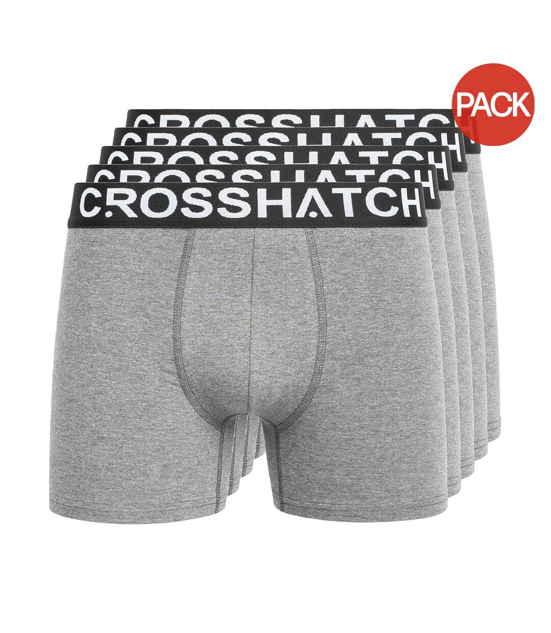 Pack of 5  Mens astral boxer shorts  charcoal marl Crosshatch