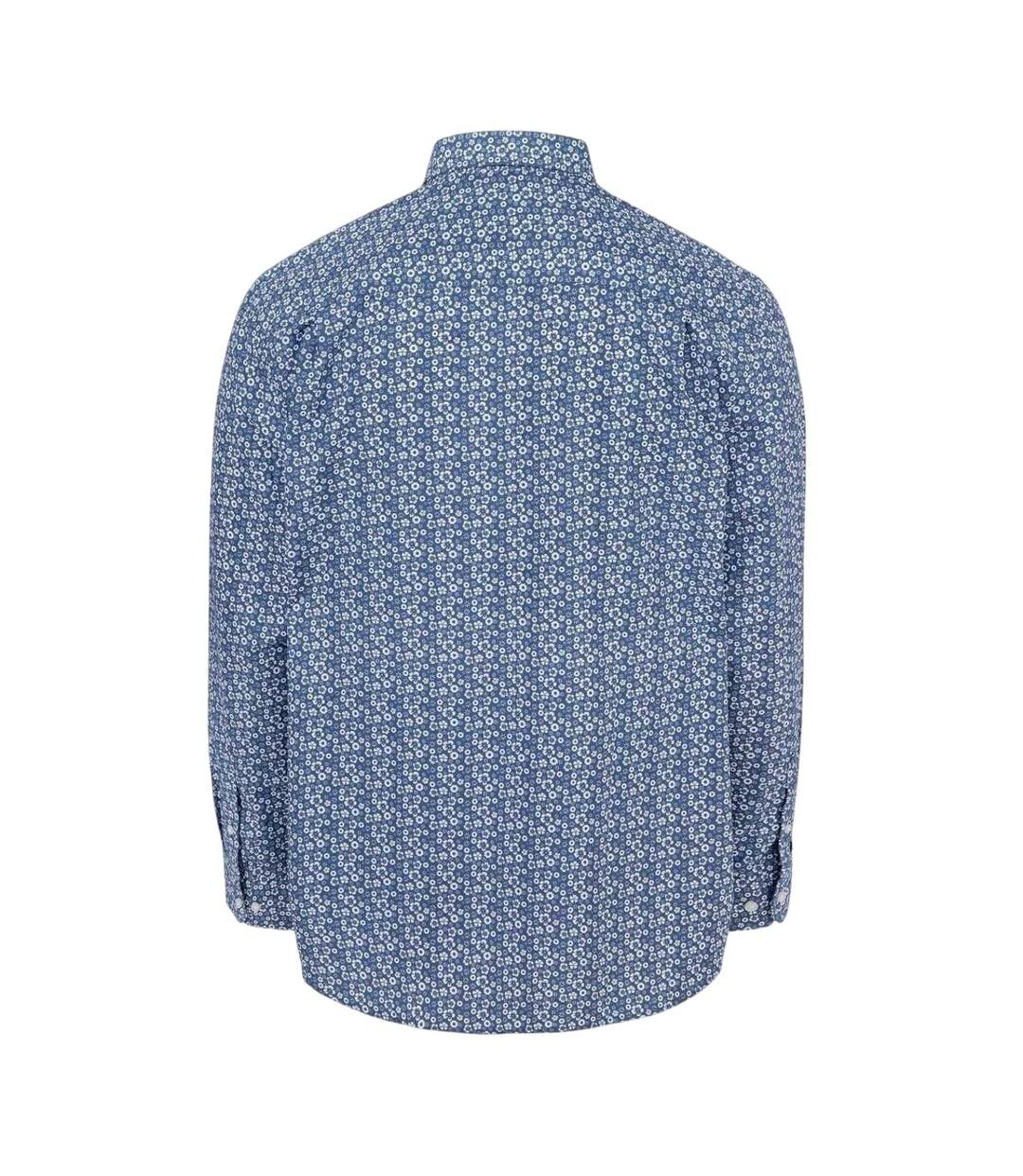 Mens Floral Poplin Long-sleeved Shirt Floral Fabric-2