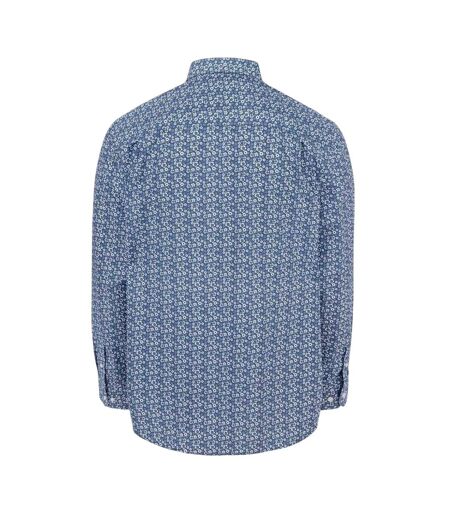 Mens Floral Poplin Long-sleeved Shirt Floral Fabric