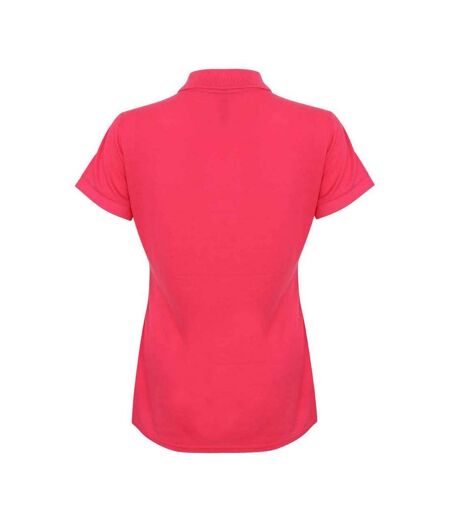 Henbury Womens/Ladies Cotton Pique Modern Polo Shirt (Fuchsia) - UTPC6443