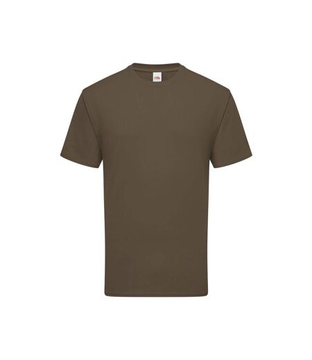 T-shirt Iconic Premium Homme Marron Truffe Fruit Of The Loom