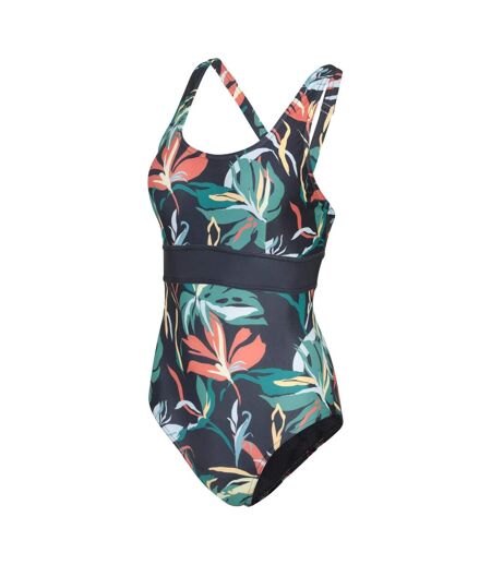 Maillot De Bain 1 Pièce Motif/style Fleurs Yamba Femme Bleu Sarcelle Mountain Warehouse