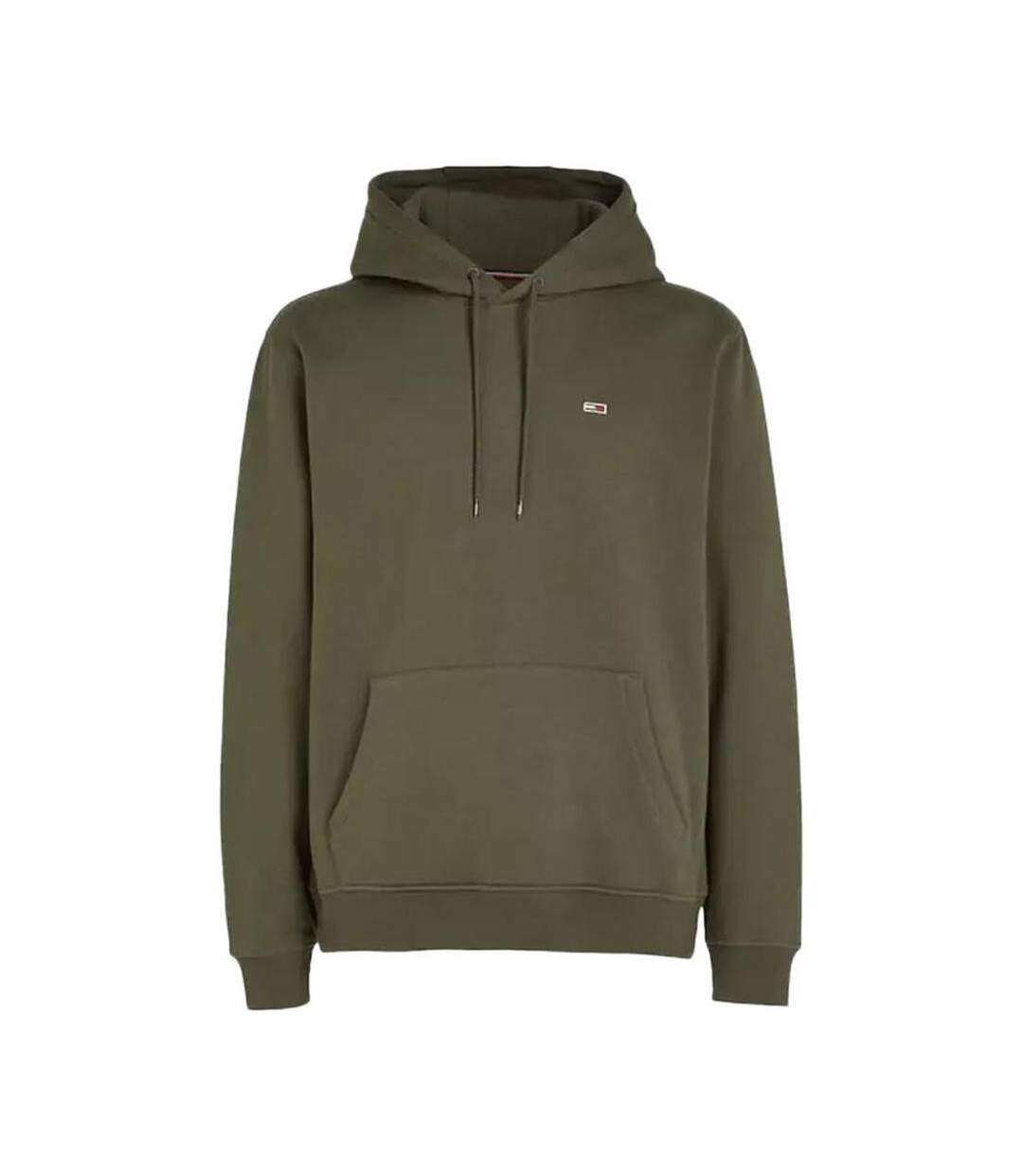 Sweat à Capuche Kaki Homme Tommy Hilfiger Flag Hoodi - L-1