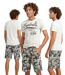 Bermuda homme imprimé motifs abstrait coupe droite -  Style, confort et praticité-2